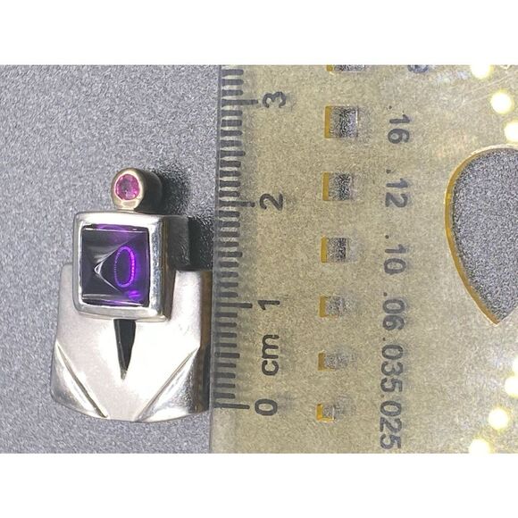 Sterling silver 925 Amethyst Ruby Pendant - Picture 8 of 13